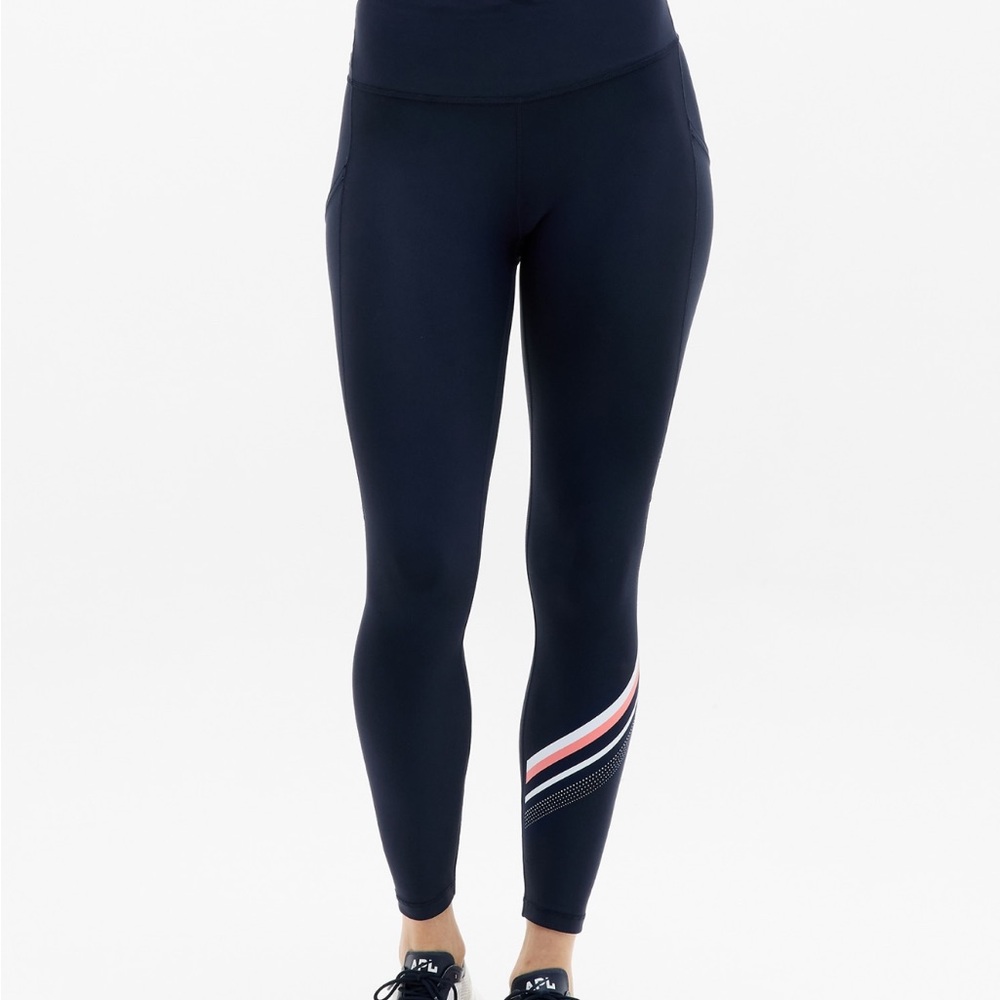 Athleta Interval Stash High Rise Diagonal
Stripe 7/8 Legging